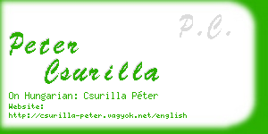 peter csurilla business card